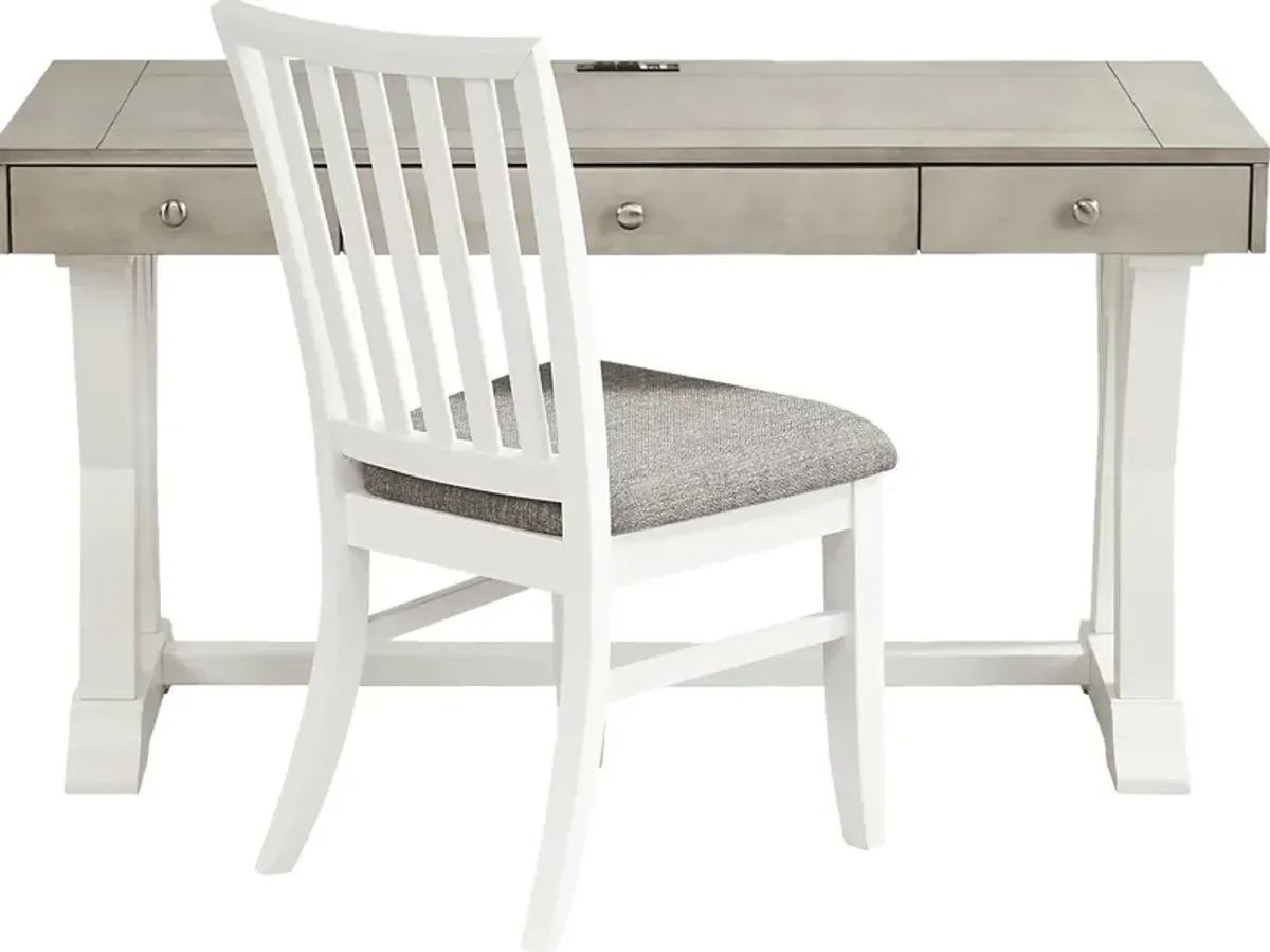 Hilton Head White Desk with Chair