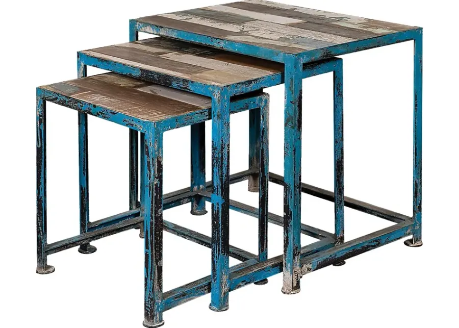 Cherringham Blue Nesting Tables