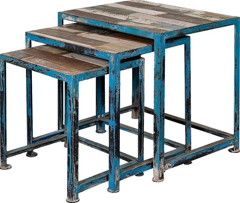 Cherringham Blue Nesting Tables