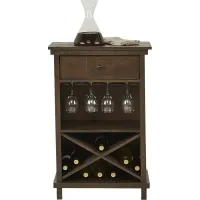 Havenwood Brown Wine Cabinet