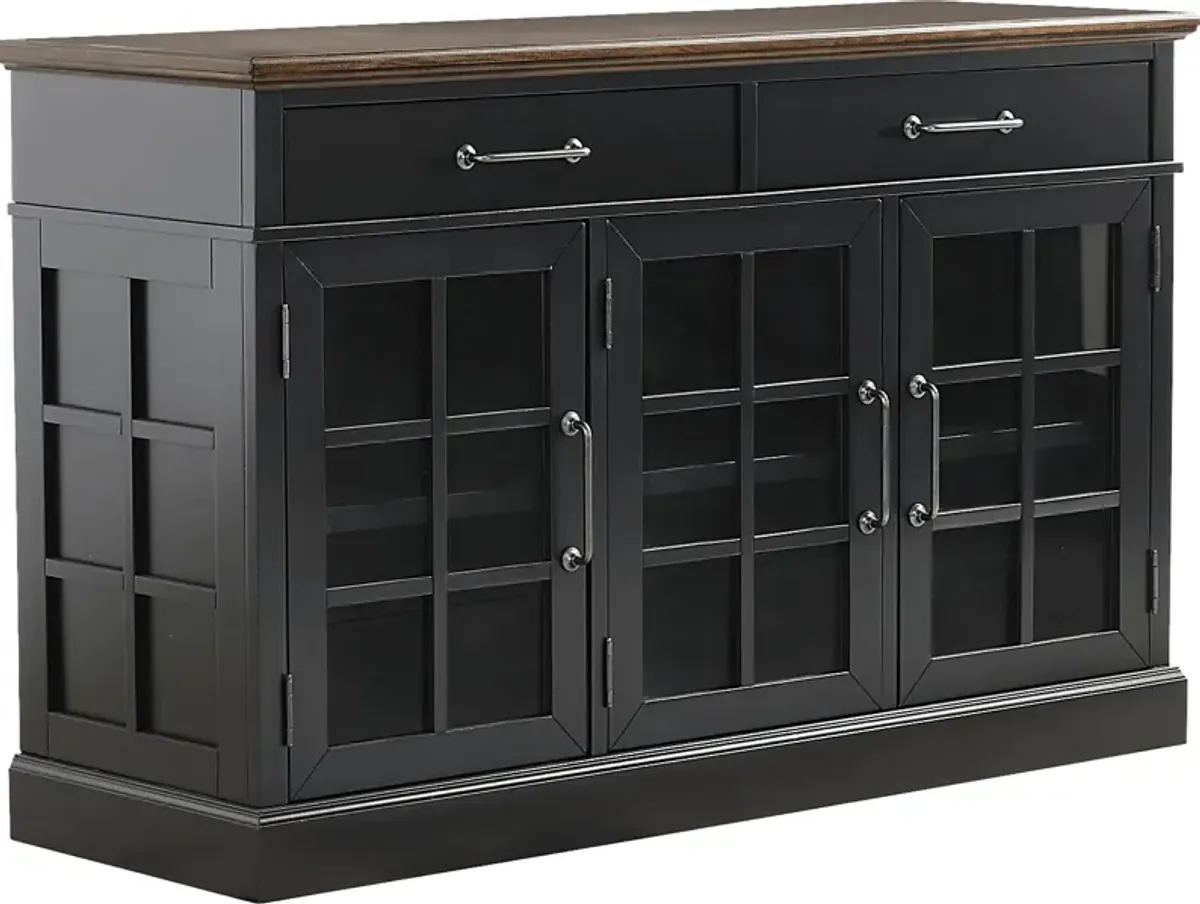 Ashlyn Lake Black Credenza