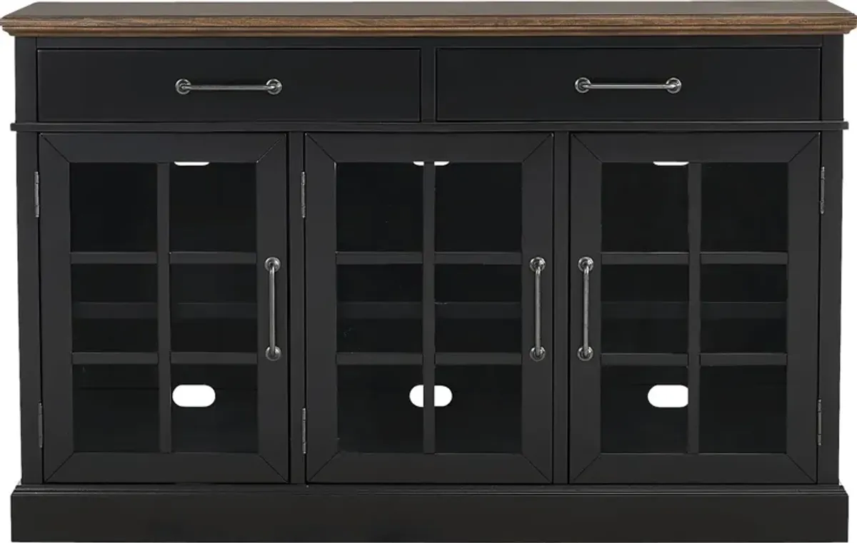 Ashlyn Lake Black Credenza