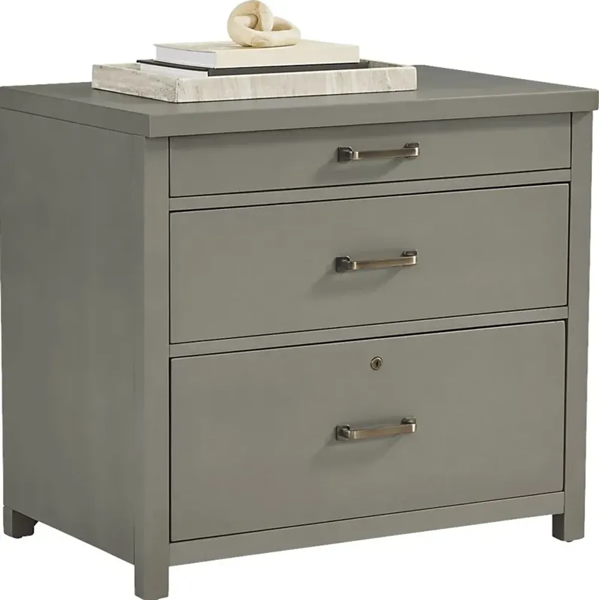 Planefield Gray File Cabinet