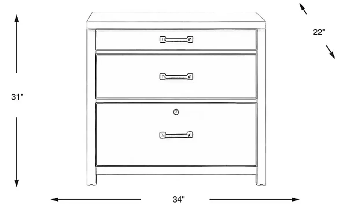 Planefield Gray File Cabinet