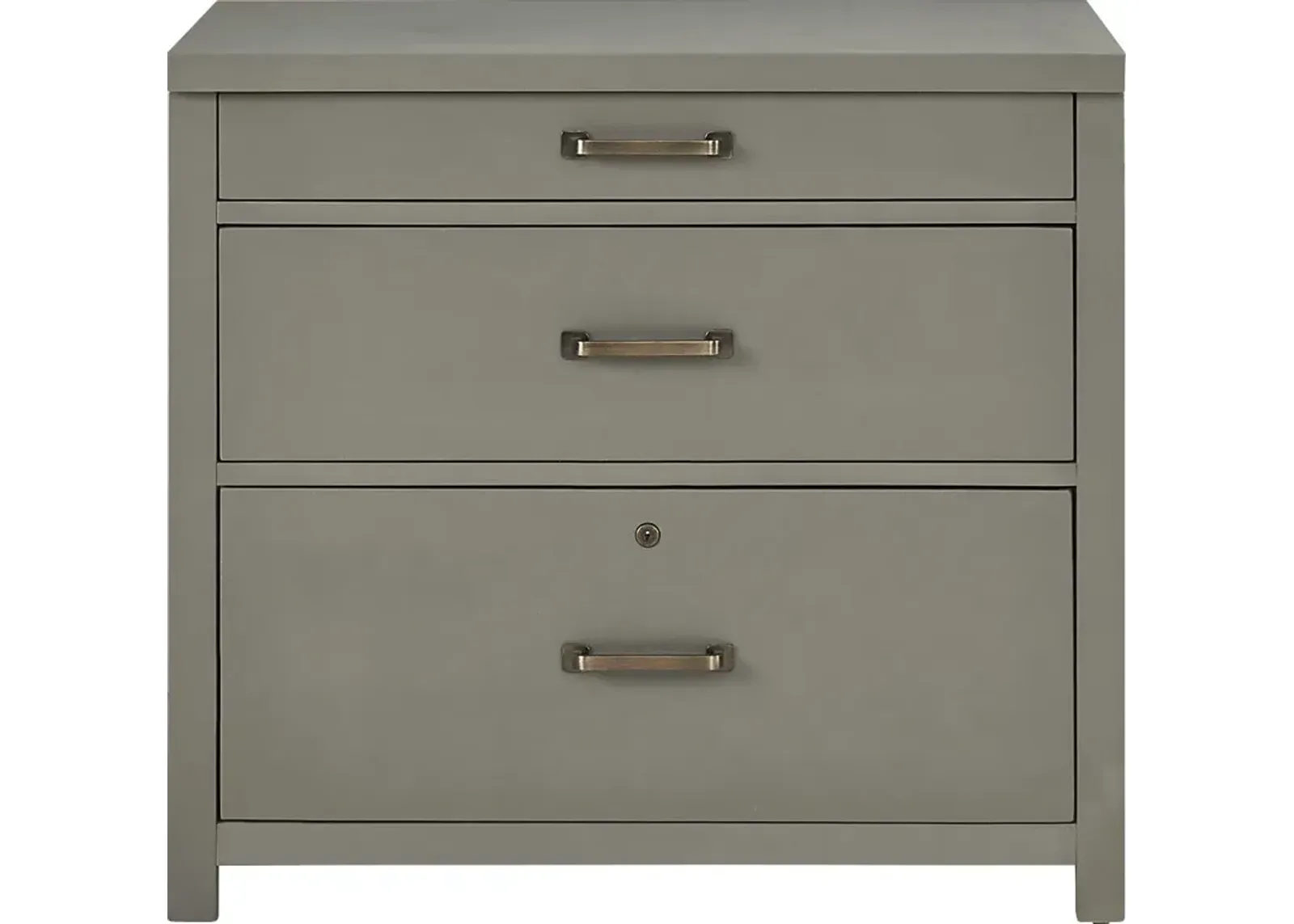 Planefield Gray File Cabinet