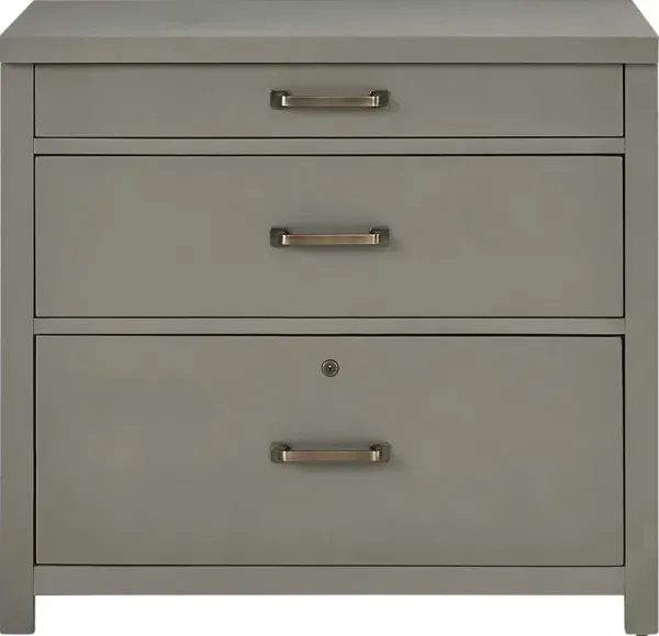 Planefield Gray File Cabinet
