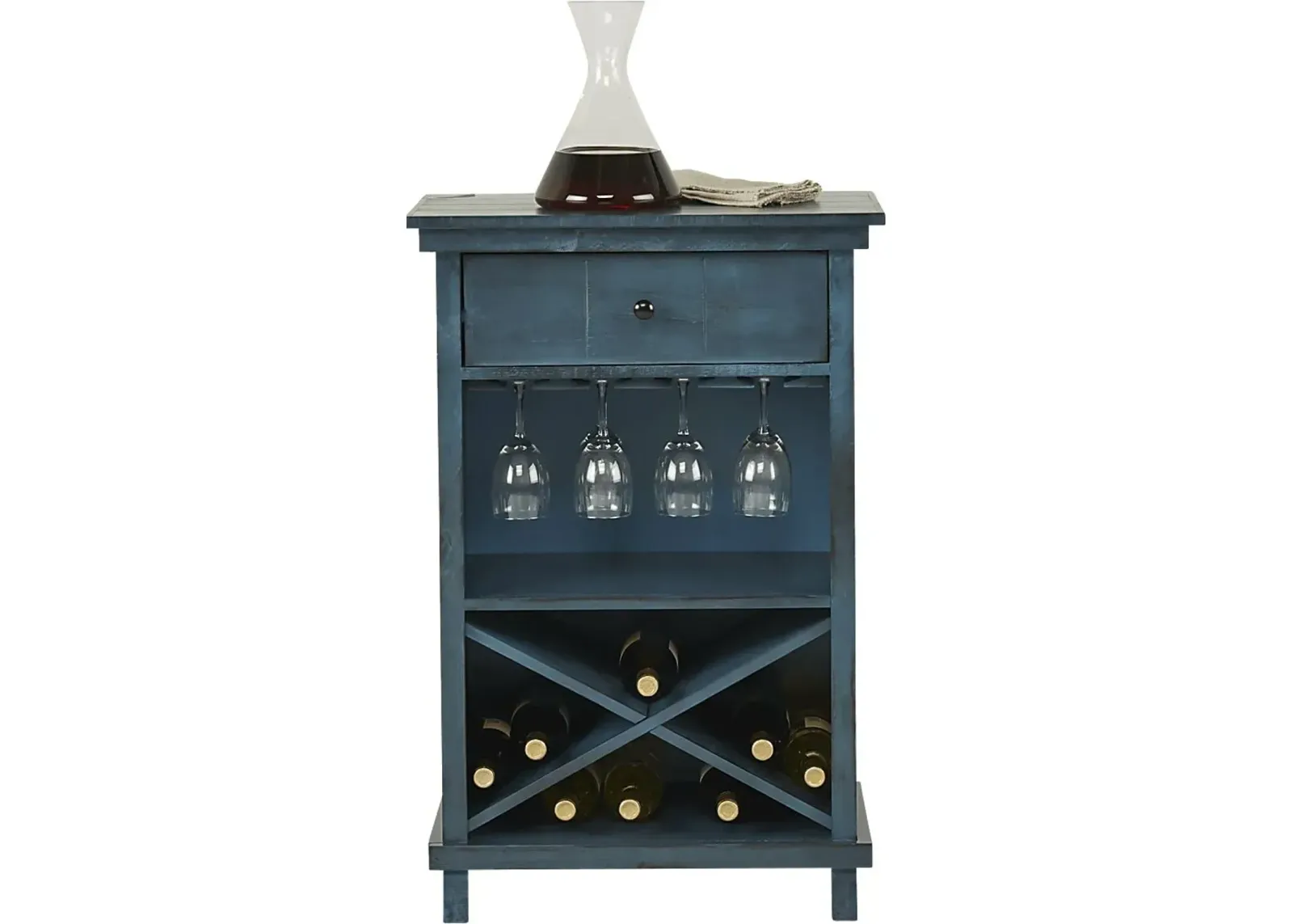 Havenwood Blue Wine Cabinet