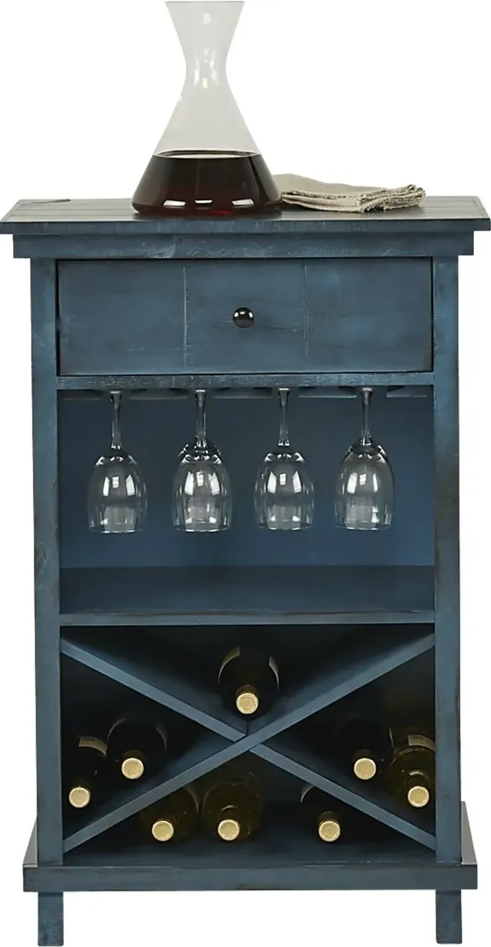 Havenwood Blue Wine Cabinet