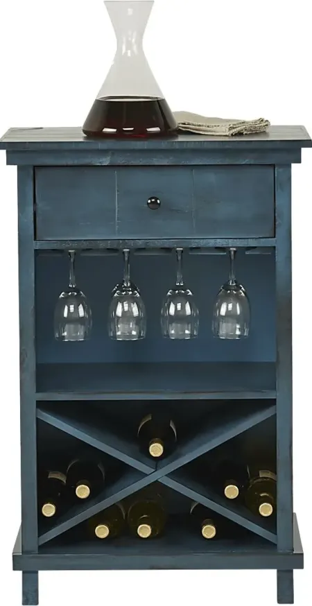 Havenwood Blue Wine Cabinet