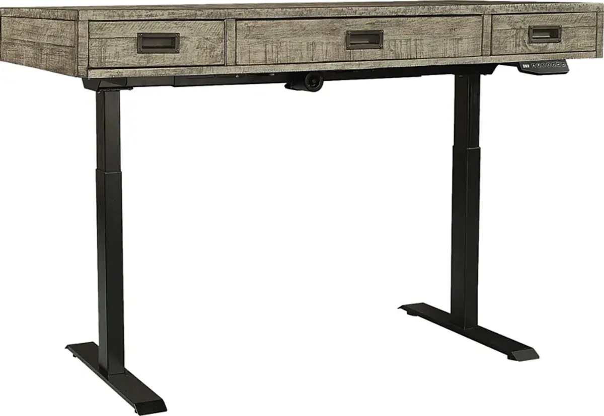 Water Mill Gray Adjustable Desk