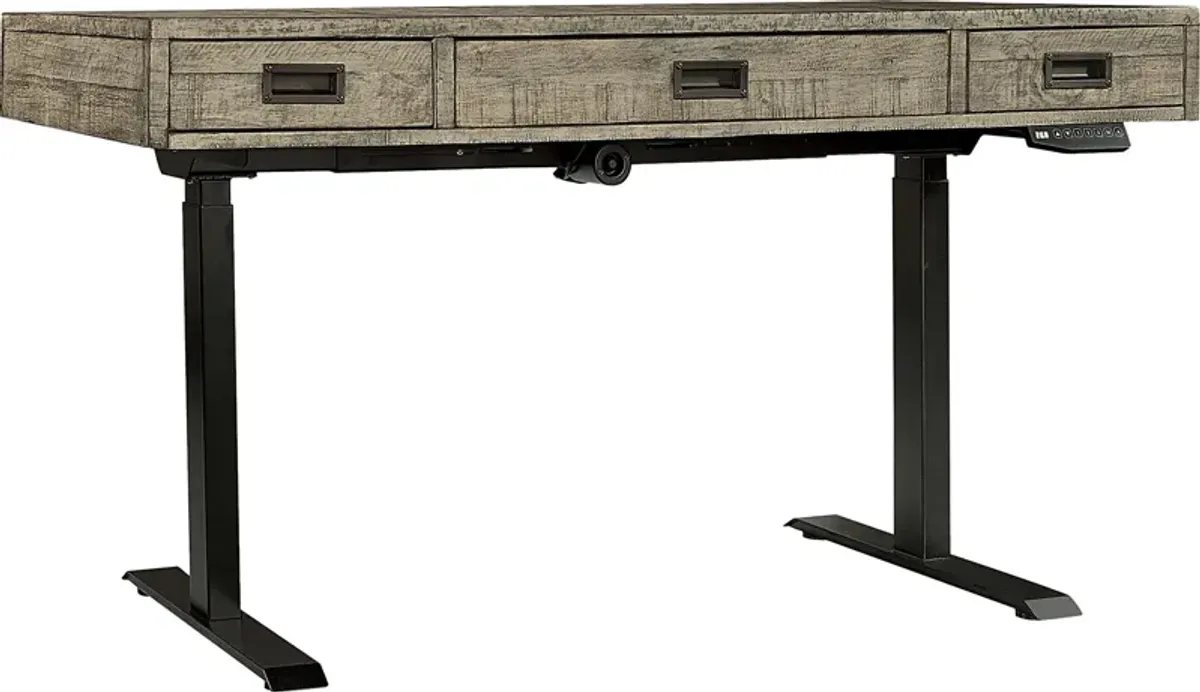 Water Mill Gray Adjustable Desk