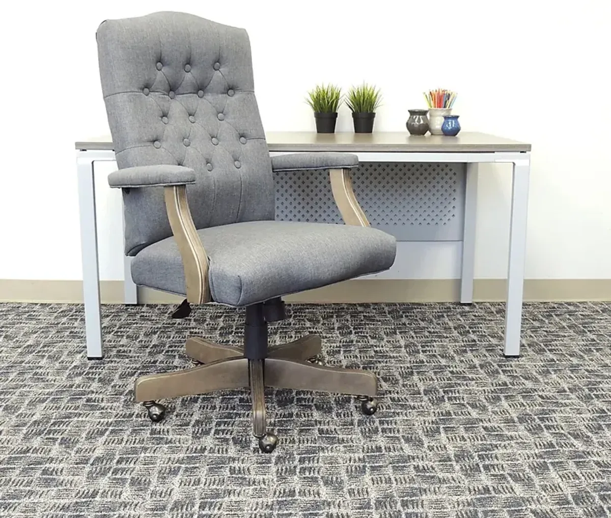 Hanksville Gray Desk Chair