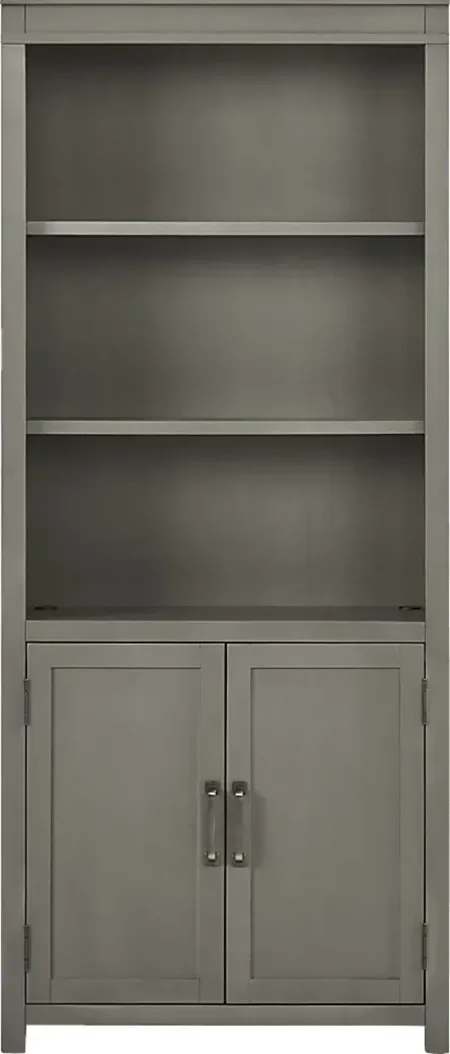 Planefield Gray Door Bookcase