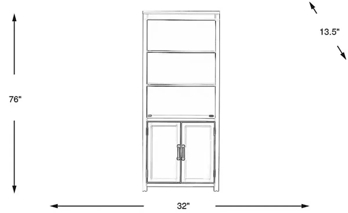 Planefield Gray 2 Pc Door Bookcase Set