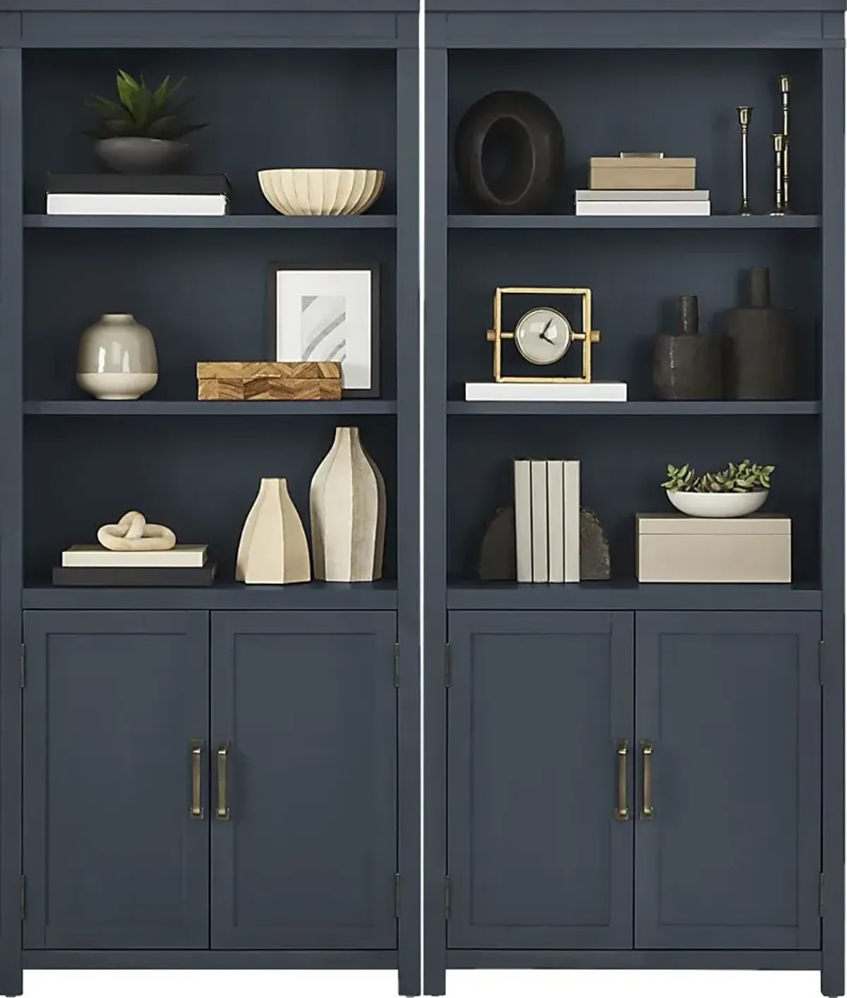 Planefield Blue 2 Pc Door Bookcase Set