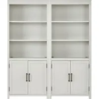 Planefield White 2 Pc Door Bookcase Set