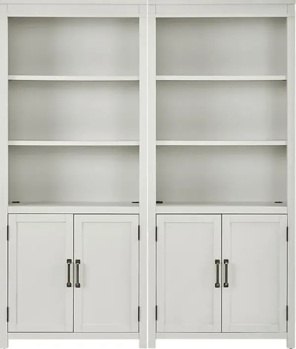 Planefield White 2 Pc Door Bookcase Set