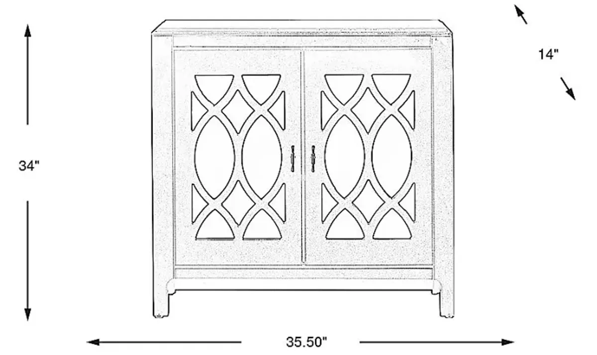 Tameran Red 2 Door Accent Cabinet