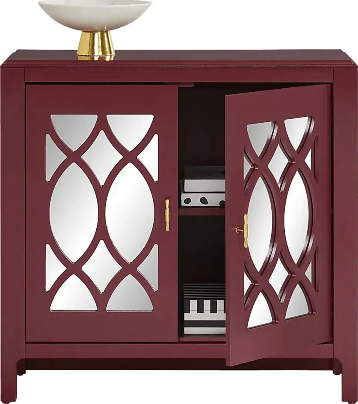 Tameran Red 2 Door Accent Cabinet