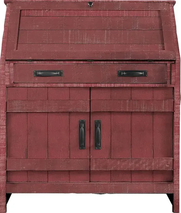 Havenwood Red Drop Lid Desk