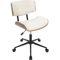 Loxley Cream Adjustable Desk Chair