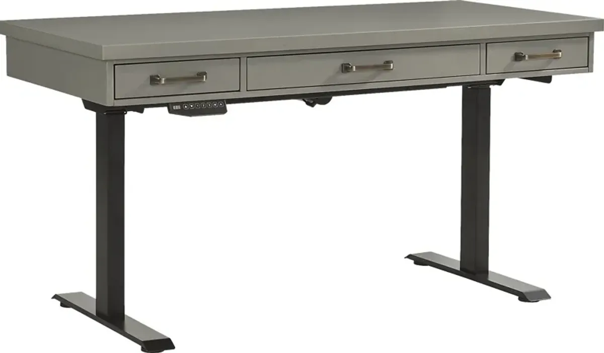 Planefield Gray 2 Pc Adjustable Desk