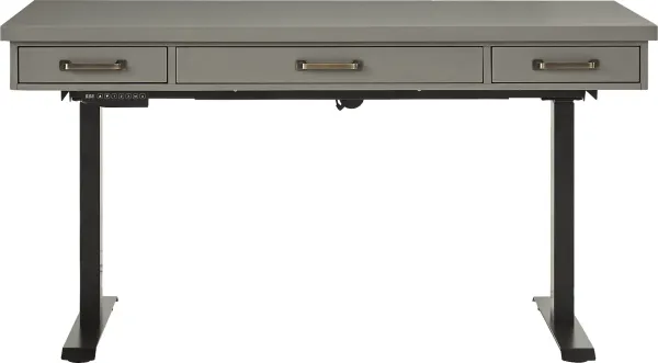 Planefield Gray 2 Pc Adjustable Desk