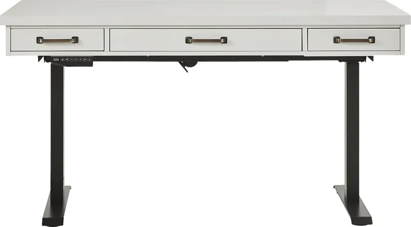 Planefield White 2 Pc Adjustable Desk