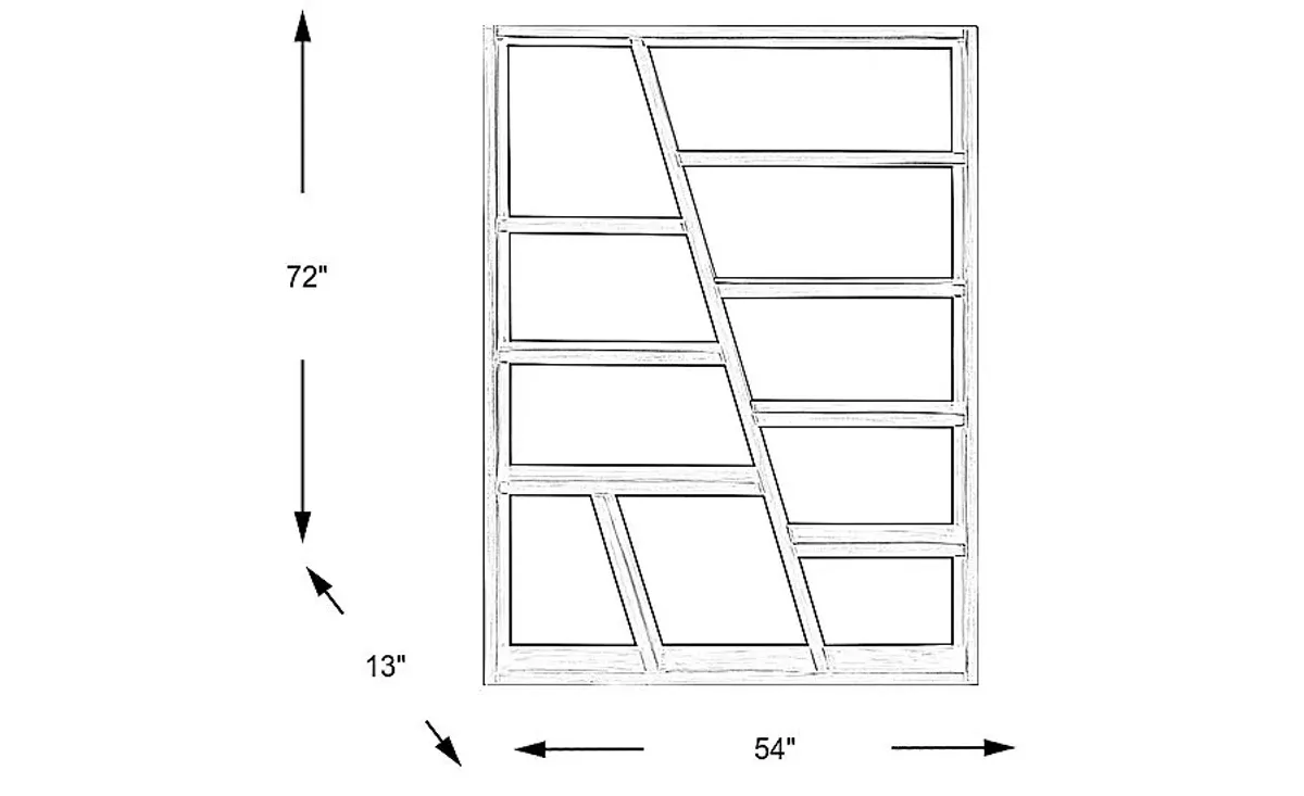 Kimball Junction Dark Blue 54"" Room Divider Bookcase