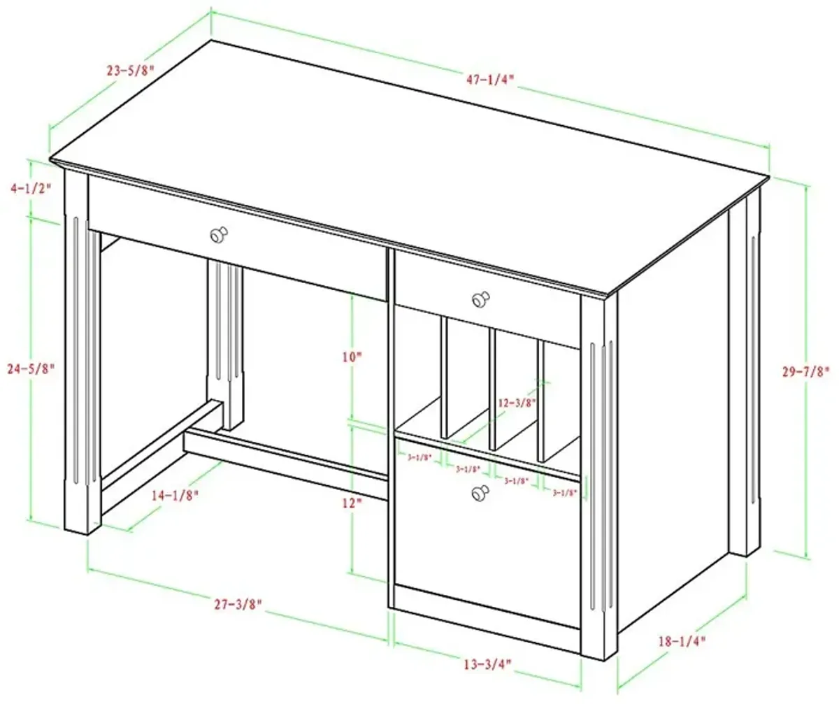 Halley White Desk