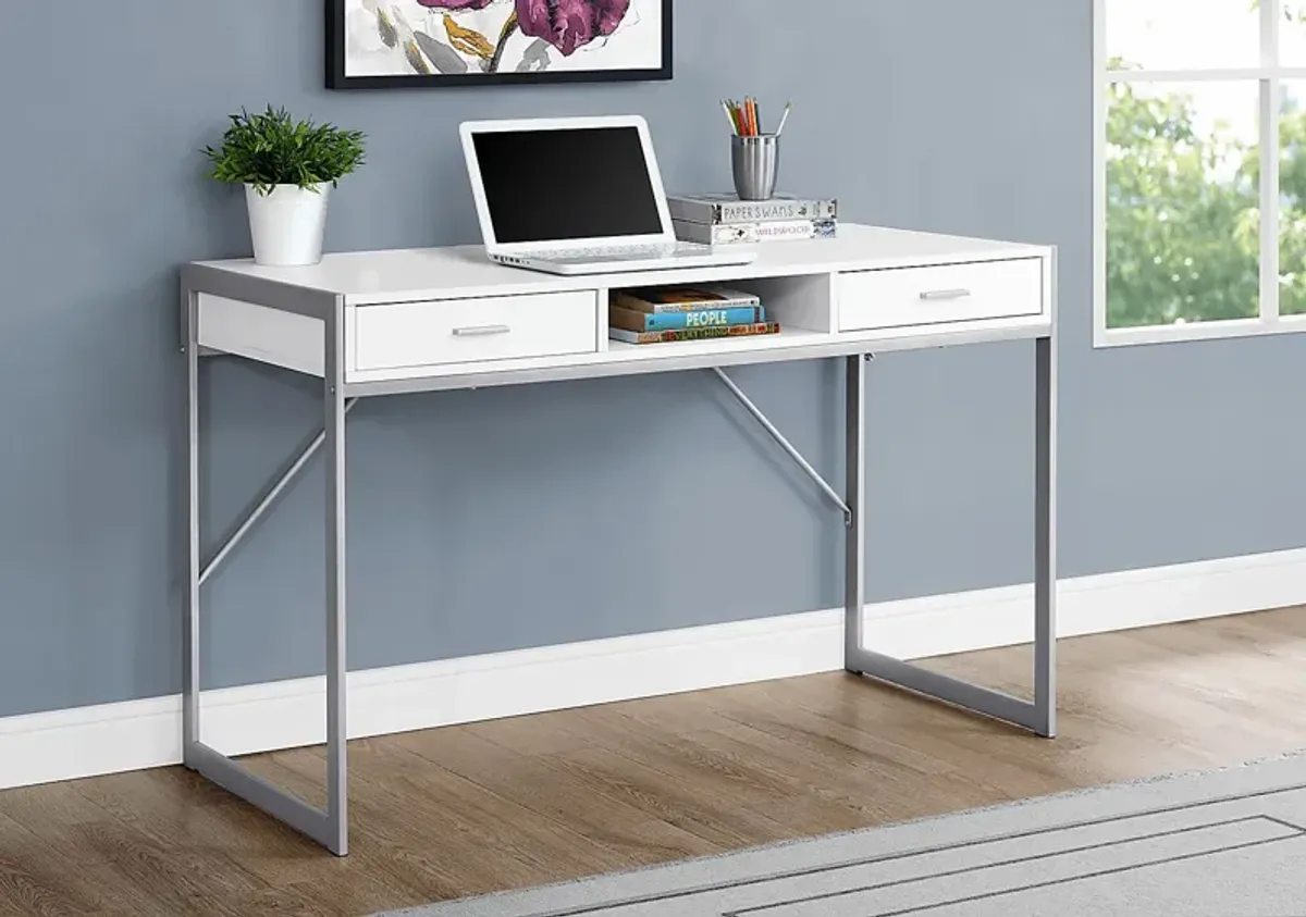 Woodvale White Desk