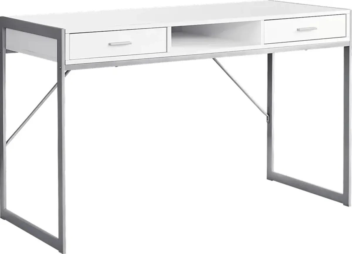 Woodvale White Desk