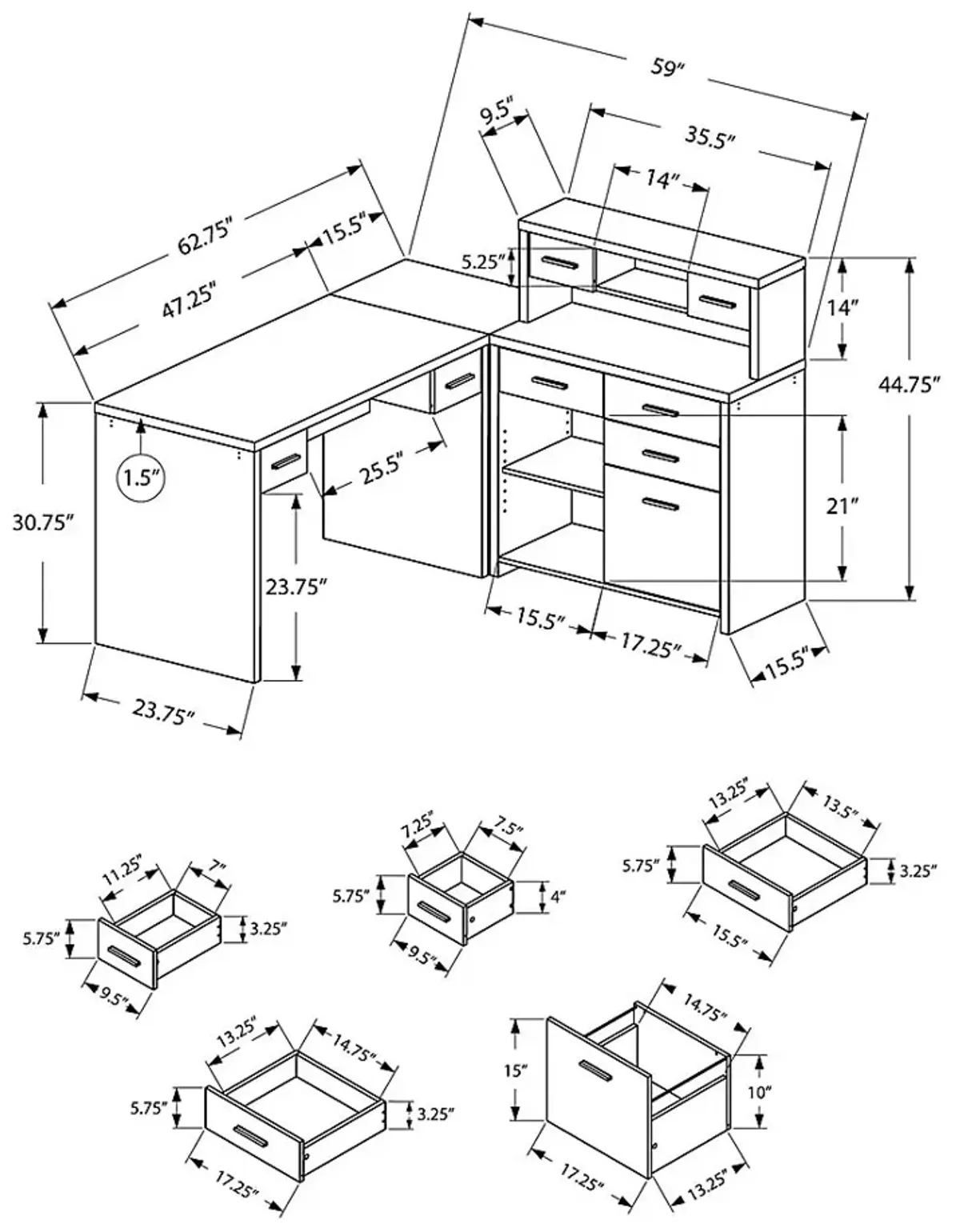 Tambec Black Desk