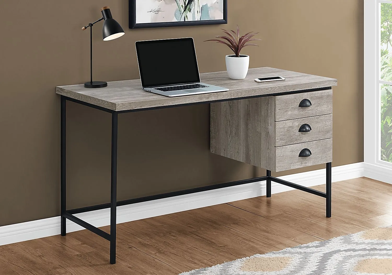 Claxton Taupe Desk