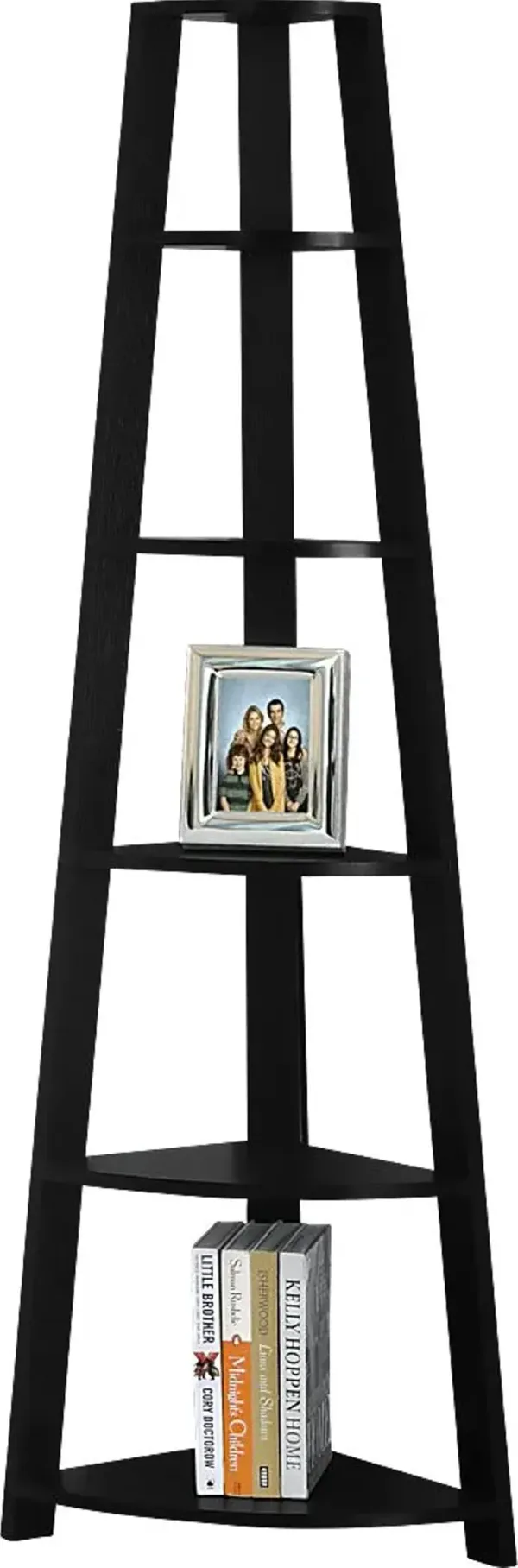 Korgan Black Bookcase