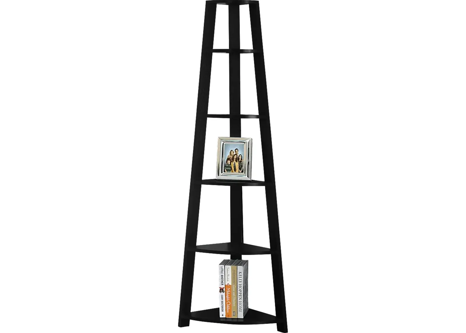 Korgan Black Bookcase