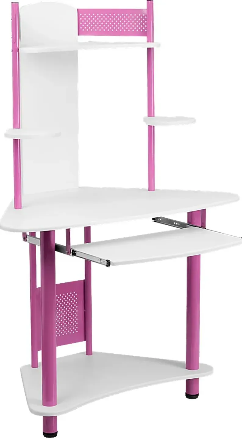 Oren Pink Desk and Hutch