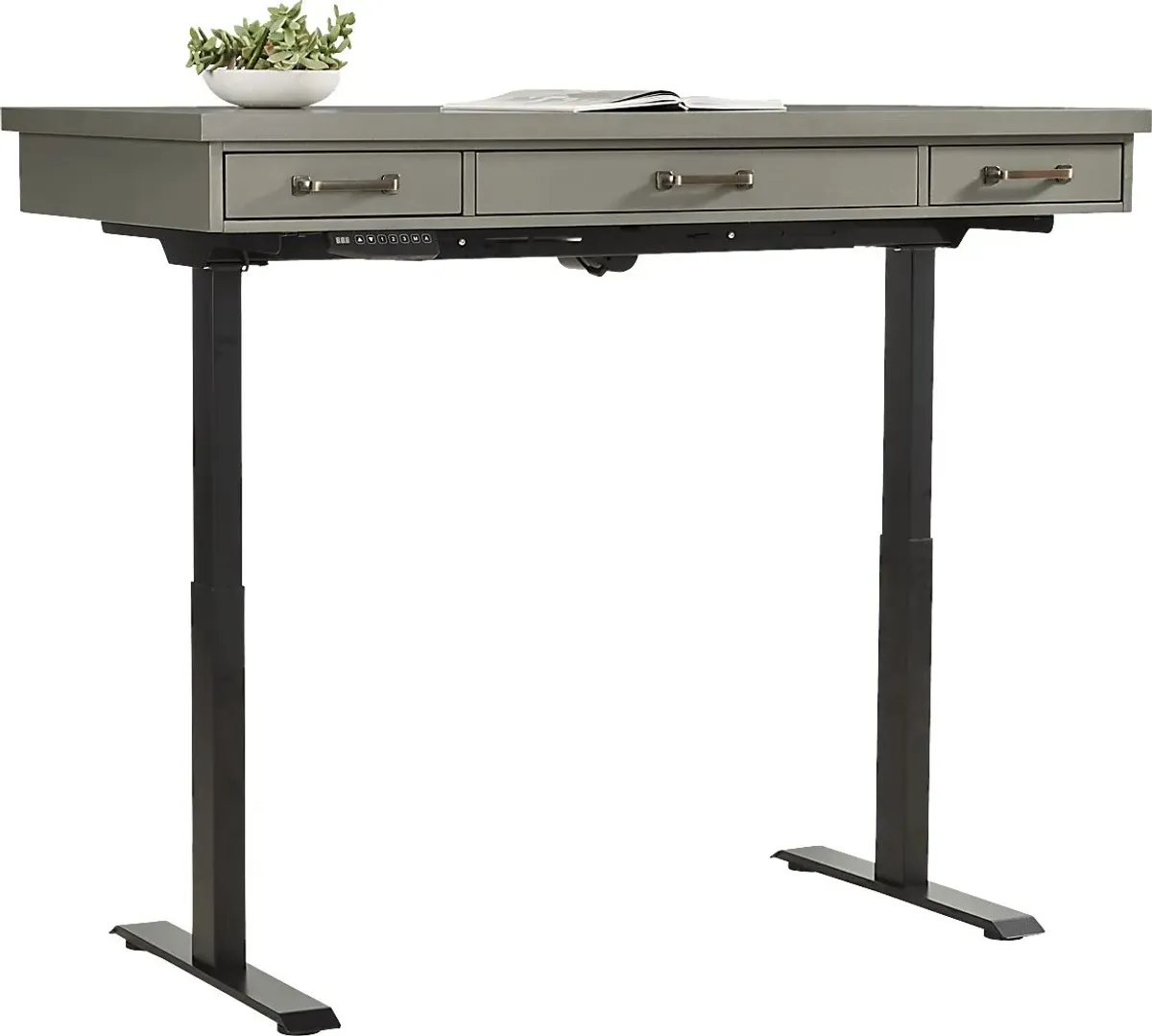 Planefield Gray 2 Pc Adjustable Desk