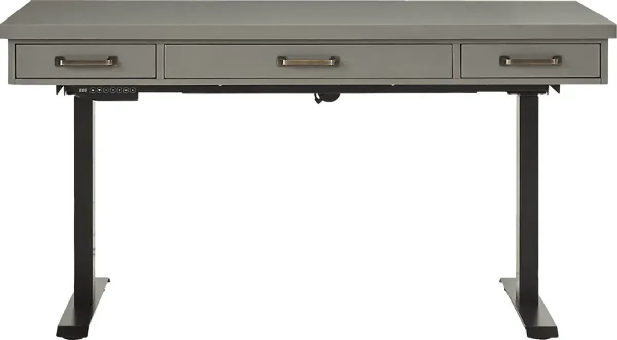 Planefield Gray 2 Pc Adjustable Desk