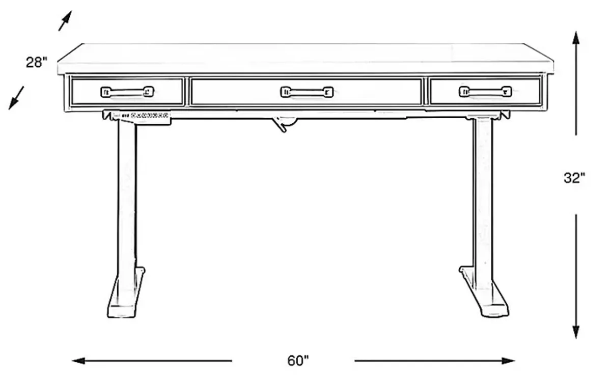 Planefield Blue 2 Pc Adjustable Desk