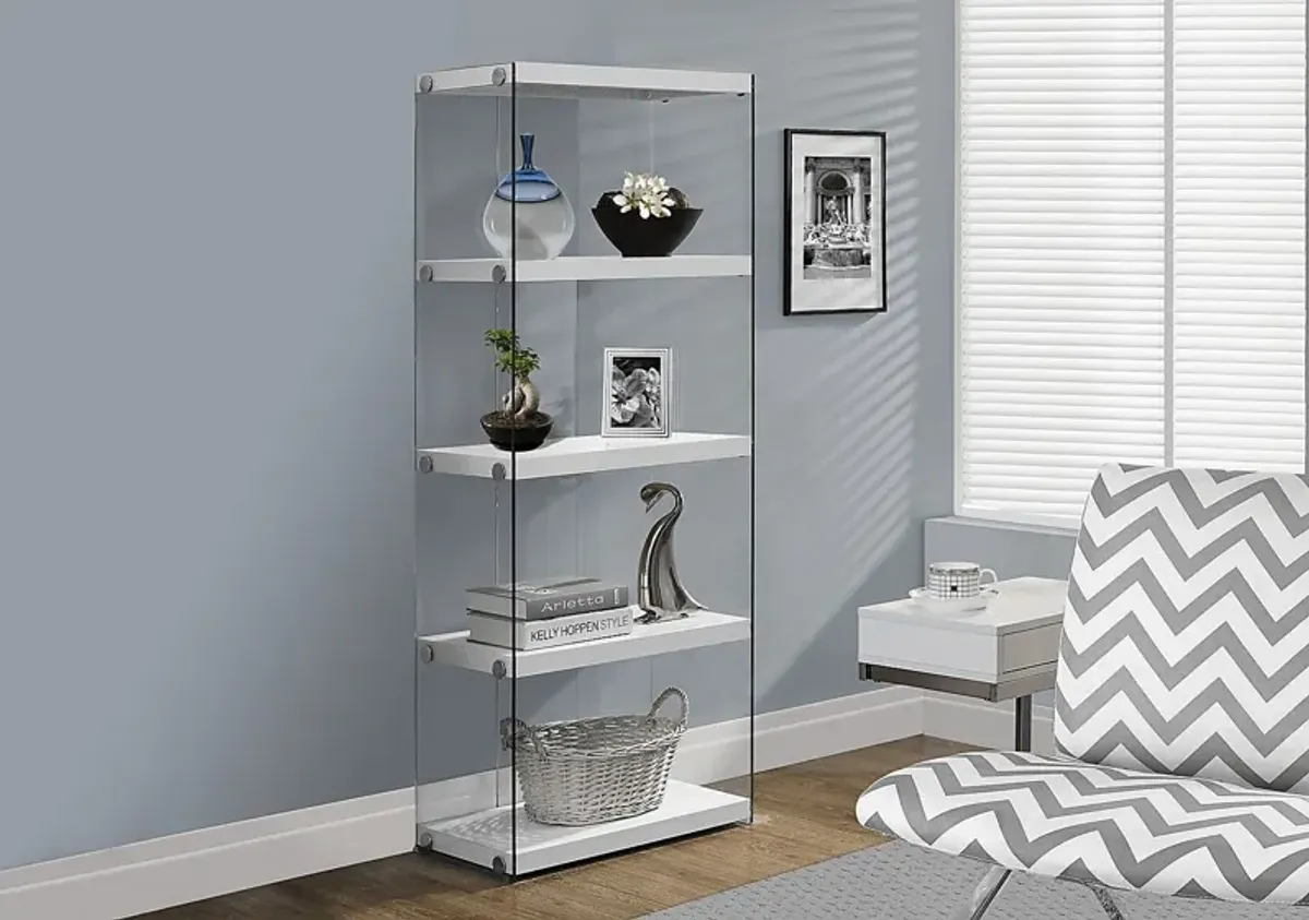 Mitchwin White Bookcase