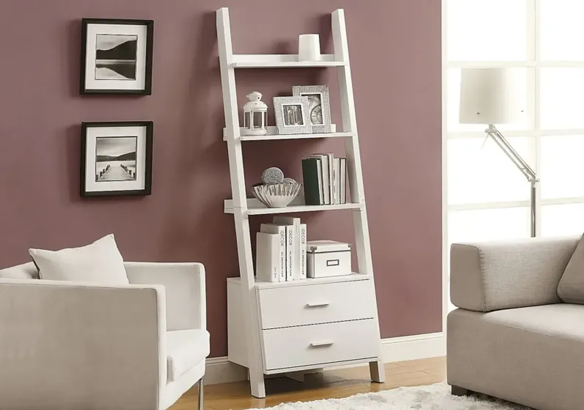 Singleton White Bookcase