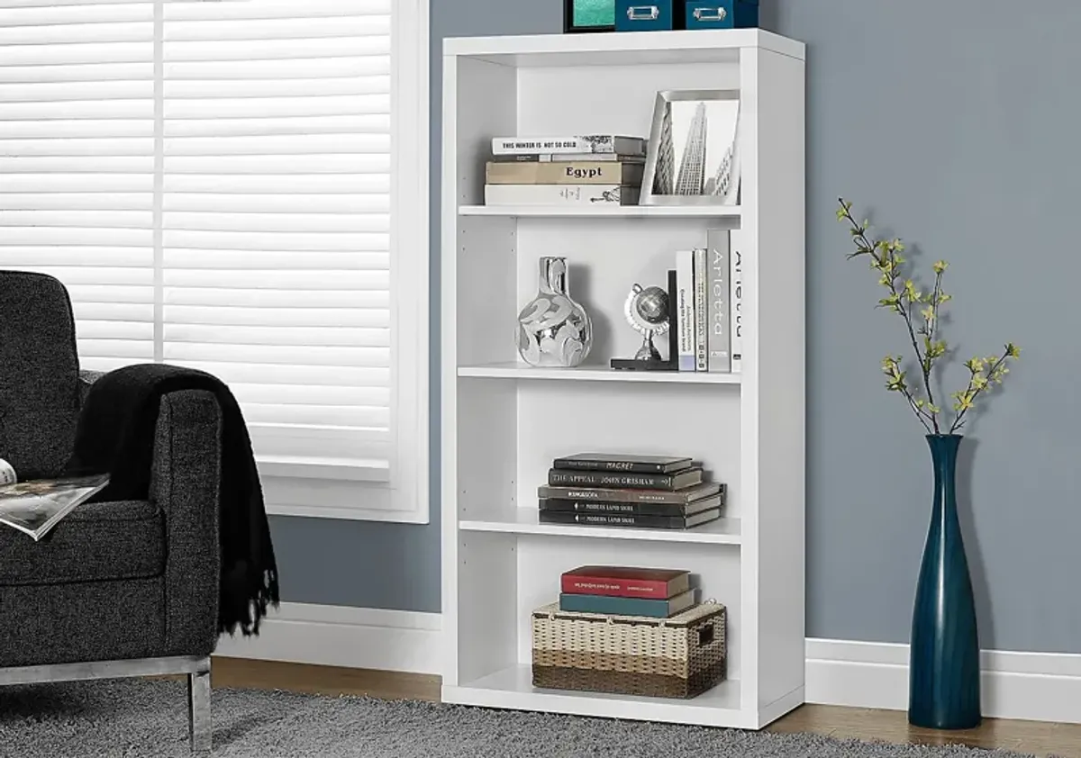 Tarpley White Bookcase