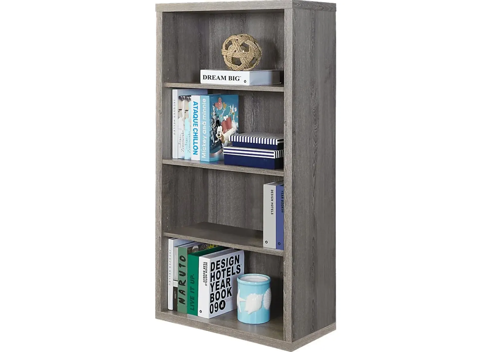 Tarpley Taupe Bookcase