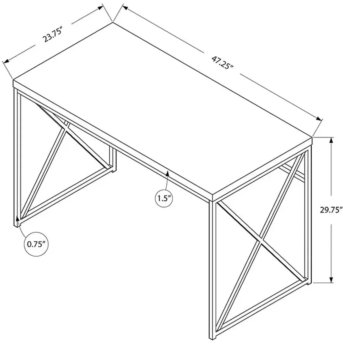 Eastshire Gray Desk