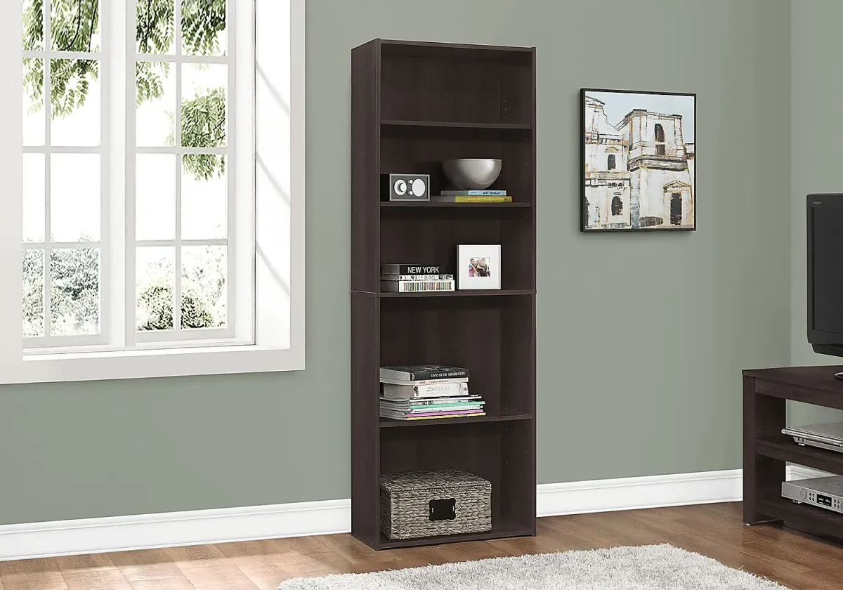 Hallbrook Cappuccino Bookcase