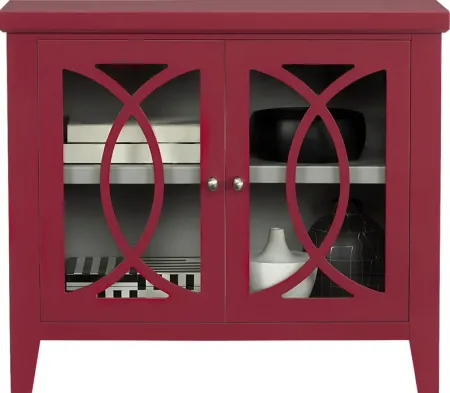 Abbie Red Accent Cabinet