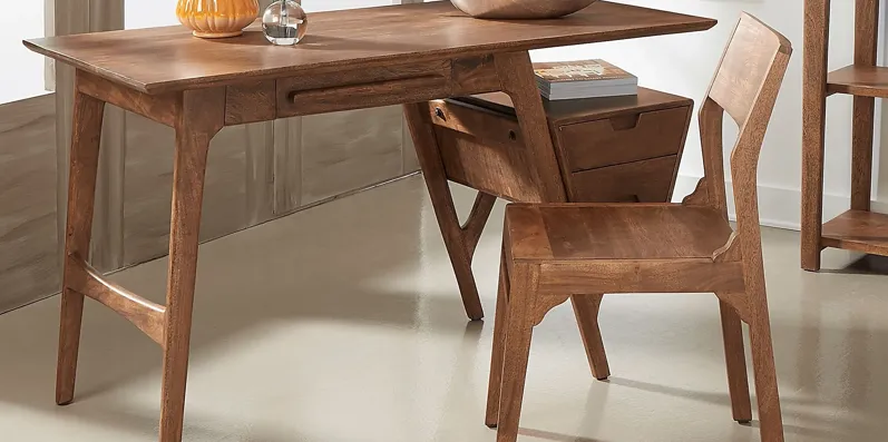 Logan Lodge Natural Desk with Chair