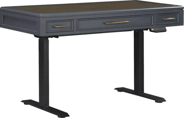 Albion Blue 2 Pc Adjustable Desk