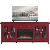 Abbie Crimson 80 in. Console with Electric Fireplace